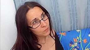 Mature brunette with glasses and super hairy pussy is having anal sex and enjoying it a lot