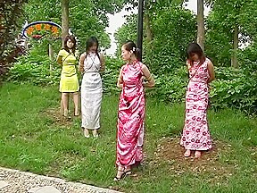 Chinese Girls In Outdoor Bondage