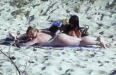 Young Lezzies Love Oil Massage On The Beach