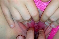 Big clit and flaps dildo masturbation (pov)